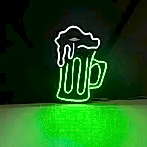 bira bardağı figürlü neon led tabela bar pub ve kafe dekorasyonu için