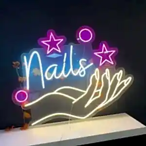 nails neon led tabela güzellik salonu duvar dekorasyonu