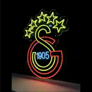 galatasaray logo neon led tabela 1905 yıldızlı tasarım