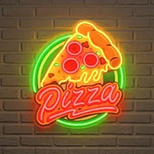 pizza yazılı neon led tabela restoran için